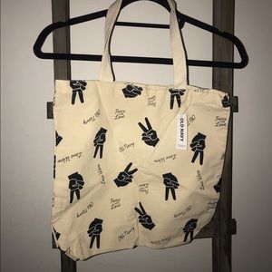 NWT Peace sign tote bag